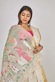 Tree Of Rural Life Silk Jamdani Saree(Pre-Order)-019