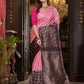 Silk Mark Certified Handloom Kanjivaram Silk Saree  |  Baby Pink