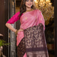 Silk Mark Certified Handloom Kanjivaram Silk Saree  |  Baby Pink