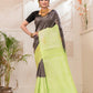 Silk Mark Certified Handloom Kanjivaram Silk Saree  |  Lime Green