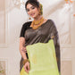 Silk Mark Certified Handloom Kanjivaram Silk Saree  |  Lime Green