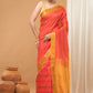 Handloom Korvai Cotton Silk Saree  |  Burnt Orange