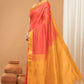 Handloom Korvai Cotton Silk Saree  |  Burnt Orange