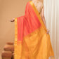 Handloom Korvai Cotton Silk Saree  |  Burnt Orange