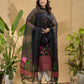 Coal Black Jamdani 2-Piece Set Kurti & Dupatta (UNSTITCHED) -740