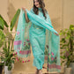 Sky Blue Jamdani 2-Piece Set Kurti & Dupatta (UNSTITCHED) -782