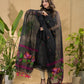 Rich Black Muslin Jamdani 2-Piece Set Kurti & Dupatta (UNSTITCHED) -721