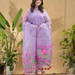 Pastel Purple Muslin Jamdani 2-Piece Set Kurti & Dupatta (UNSTITCHED) -704