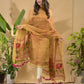 Antique Gold | Handloom Jamdani Muslin Unstitched 2-Piece Kurti | Tantuj Design