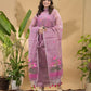 Light Pink Muslin Jamdani 2-Piece Set Kurti & Dupatta (UNSTITCHED) -791