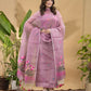 Light Pink Muslin Jamdani 2-Piece Set Kurti & Dupatta (UNSTITCHED) -791