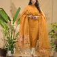 Golden Orange Muslin Tissue 2-Piece Set Kurti & Dupatta (UNSTITCHED) -792