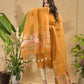Golden Orange Muslin Tissue 2-Piece Set Kurti & Dupatta (UNSTITCHED) -792