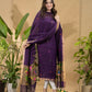 Grape Purple Linen Jamdani 2-Piece Set Kurti & Dupatta (UNSTITCHED) -751