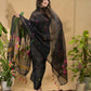 Dark Black Muslin Jamdani 2-Piece Set Kurti & Dupatta (UNSTITCHED) -794