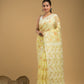 Pale Yellow Cotton Silk Jamdani Saree - 021