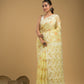 Pale Yellow Cotton Silk Jamdani Saree - 021