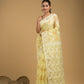 Pale Yellow Cotton Silk Jamdani Saree - 021