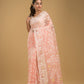 Cotton Silk Jamdani Saree With Light Pink - 023