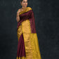 Handloom Handloom Silk Cotton Saree  |  Burgundy Red