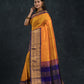 Handloom Korvai Silk Cotton Saree  |  Mustard Yellow