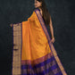 Handloom Korvai Silk Cotton Saree  |  Mustard Yellow