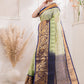 Handloom Korvai Silk Cotton Saree  |  Pistachio Green