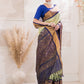 Handloom Korvai Silk Cotton Saree  |  Pistachio Green