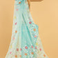 Hand Made Jamdani Saree With Sky Blue - 072