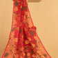 Hand Made Jamdani Saree With Classic Red - 050