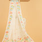 Hand Made Jamdani Saree With Snow White - 048