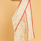 Hand Made Jamdani Saree With Powder White - 071