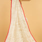 Hand Made Jamdani Saree With Powder White - 071