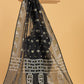 Hand Made Jamdani Saree With Rich Black - 093
