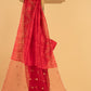 Hand Made Jamdani Saree With Classic Red - 076