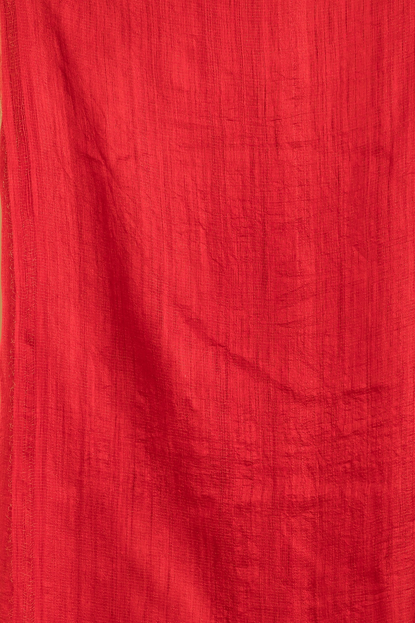 Hand Made Jamdani Saree With Passion Red - 078