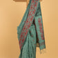 Hand Made Jamdani Saree With Persian Green - 079