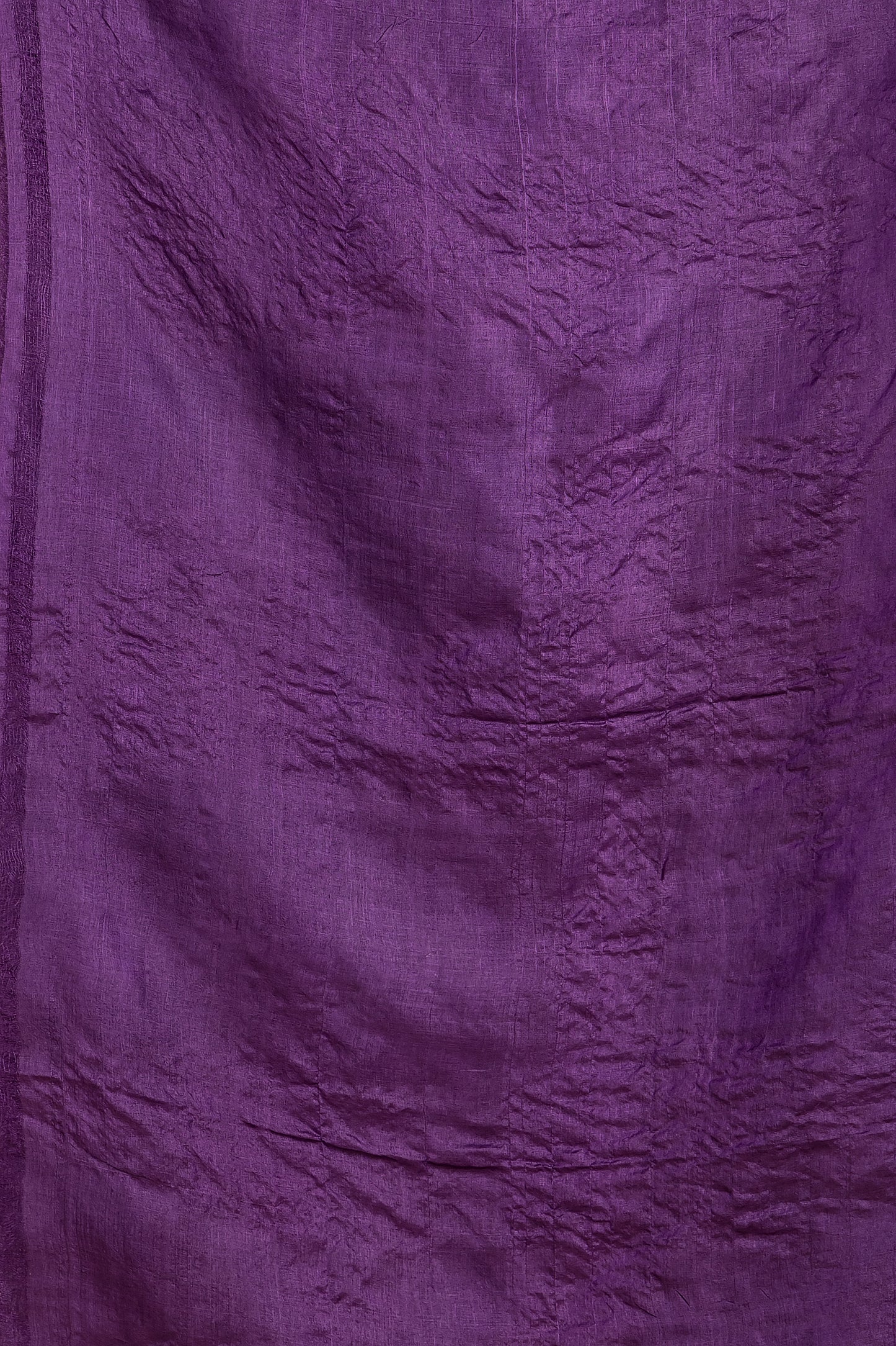 Hand Made Jamdani Saree With Mulberry Purple - 081