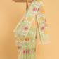 Hand Made Jamdani Saree With Pastel Green - 045