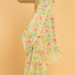 Hand Made Jamdani Saree With Light Green - 043
