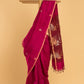 Hand Made Jamdani Saree With Rose Red - 088