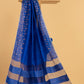 Hand Made Jamdani Saree With Berry Blue - 089