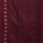 Hand Made Jamdani Saree With Mahagany Red - 091