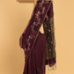 Hand Made Jamdani Saree With Mahagany Red - 091
