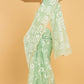 Hand Made Jamdani Saree With Pastel Green - 094
