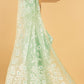 Hand Made Jamdani Saree With Pastel Green - 094