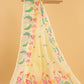 Hand Made Jamdani Saree With Light Yellow - 041