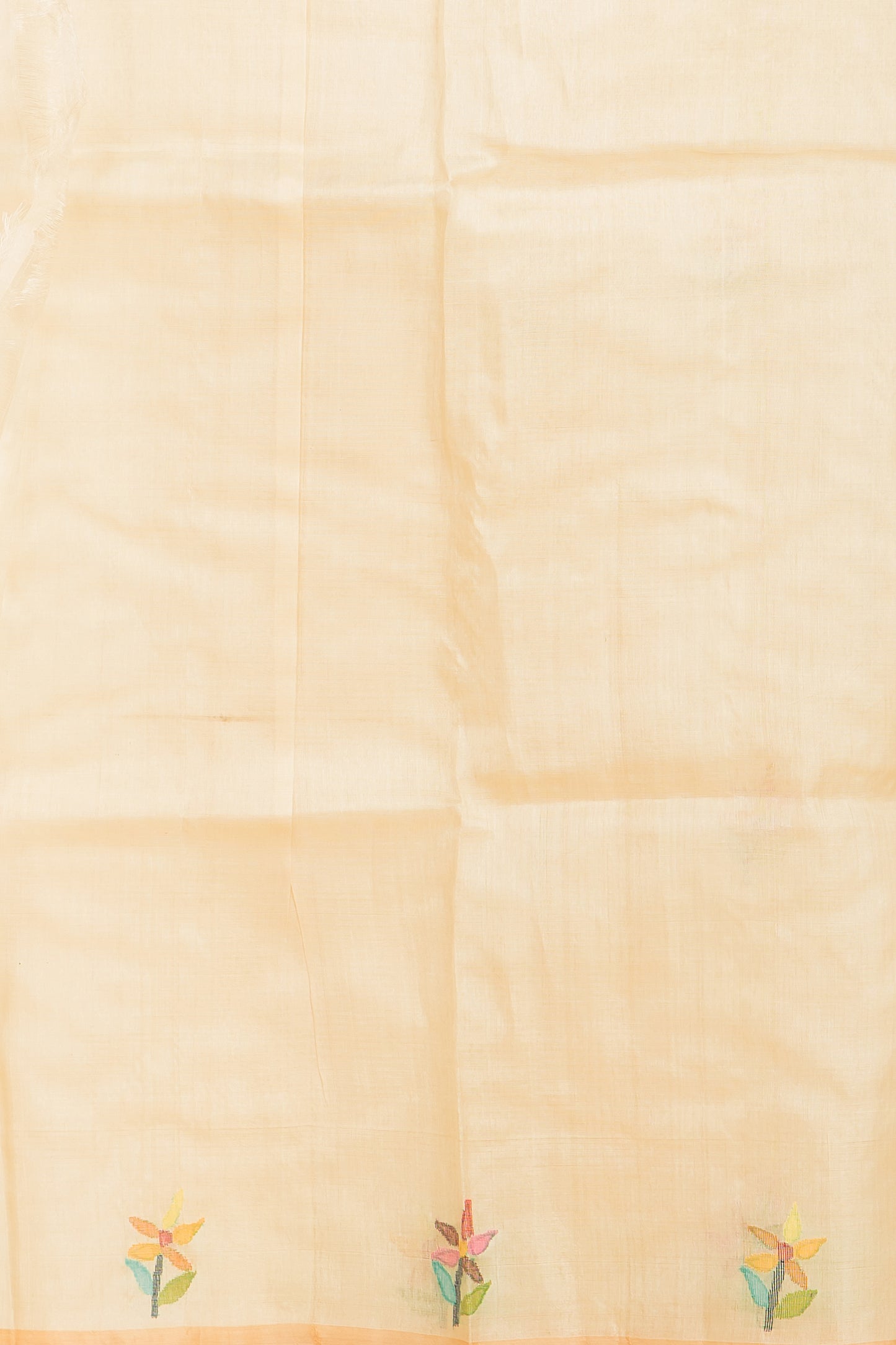 Hand Made Jamdani Saree With Shell White - 040