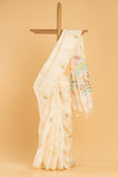Hand Made Jamdani Saree With Shell White - 040