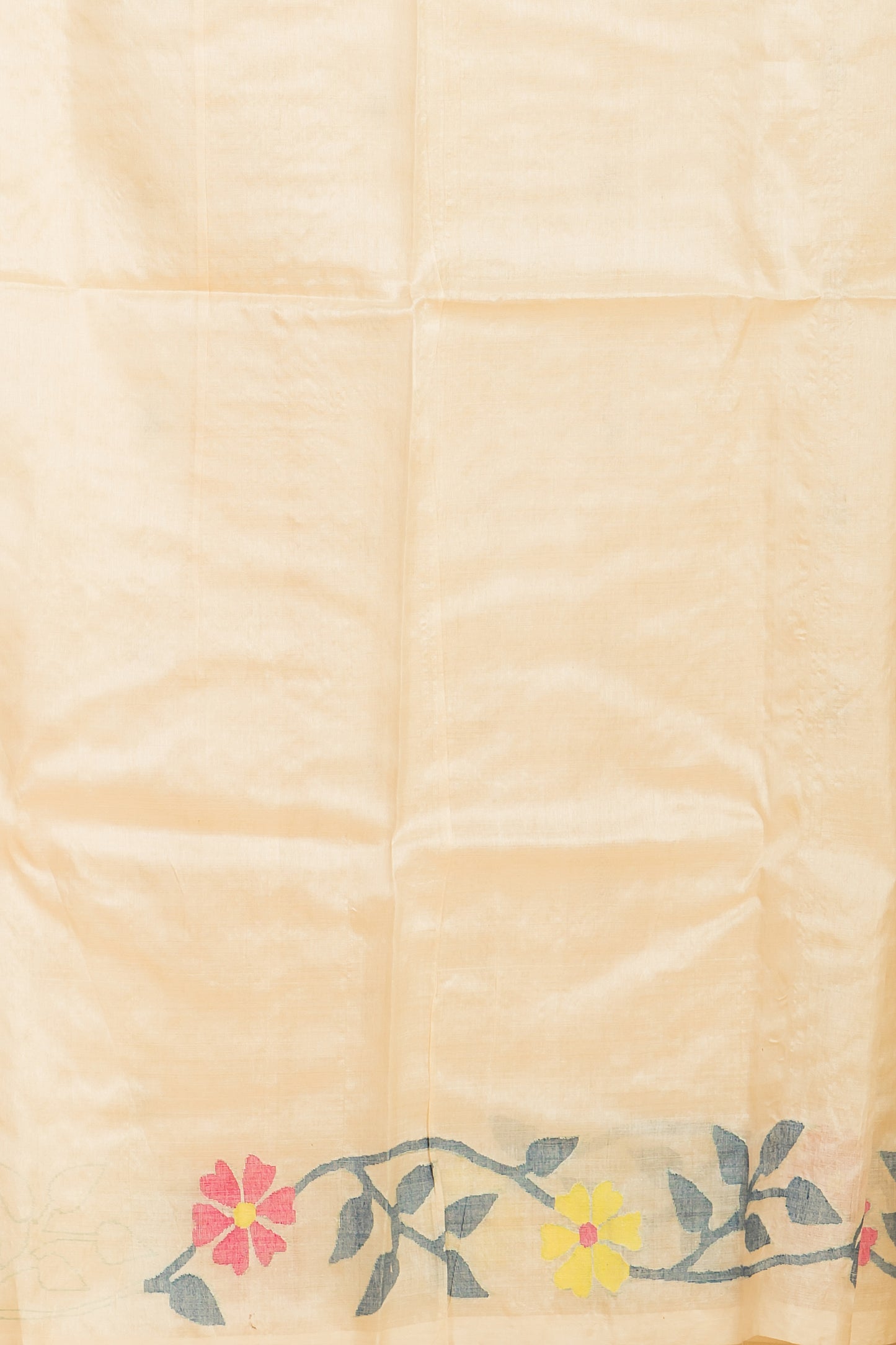Hand Made Jamdani Saree With Cream White - 038